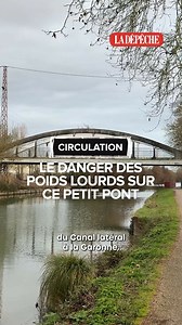 Un pont qui pourrait s'effondrer ? Alors que ce pont du nord de Toulouse est limité aux véhicules de maximum 6 tonnes, il est régulièrement emprunté par des véhicules hors-gabarit, dont des cars scolaires. Léo Rebeyrol explique le risque que ça pose aux usagers qui l'empruntent. | La Dépêche du Midi