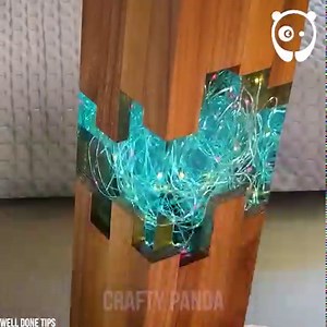 Making epoxy and wood night lamp By Well Done Tips (youtube.com/channel/UCJF8RIGIyirxgDnHgQfKcLg) Well Done Tips | Crafty Panda How