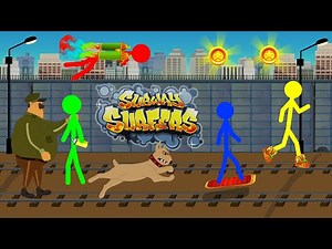 Subway Surfers Stickman Animation. (Parkour, Subway Surfers VS Stickman)