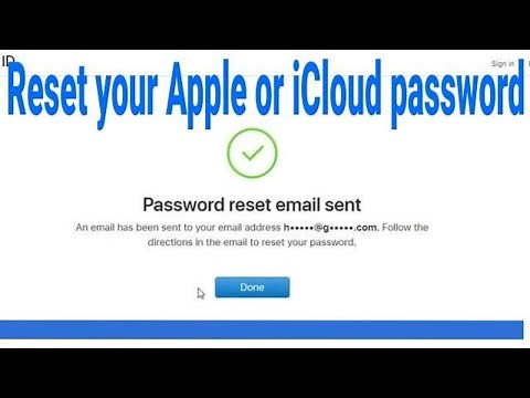 reset icloud password