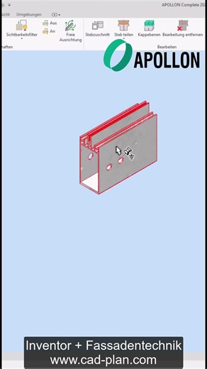 Inventor Fassadenprofil an CNC-Maschine - 1 Minute Zeit? #3d #cnc #autocad #inventor #cncmachining