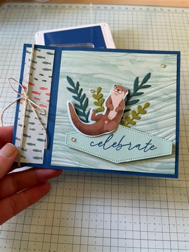 EASY FUN FOLD DESIGN!! Share this reel if you like this design 😄#easycards #cardmaking #otterlyadorable #diycrafts #handmadecards #MakeItYourself | The West Coast Papercrafter