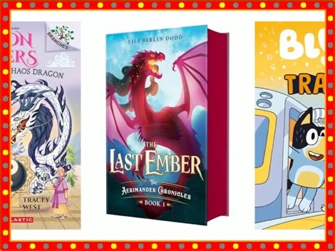 Children's Books newly added at Baker County Library District: *** http://wowbrary.org/nu.aspx?fb&p=10966-252-CHI *** This week's ten new Children's Books include "Vortex of the Chaos Dragon", "The Last Ember", and "Bluey: Trains". | Baker County Library District