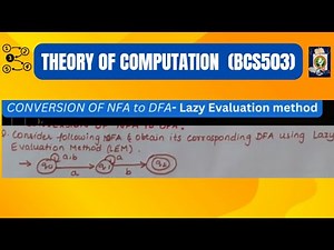 Automata Theory | Conversion of NFA to DFA using LAZY EVALUATION Method| Example 1 | ATCD-21CS51