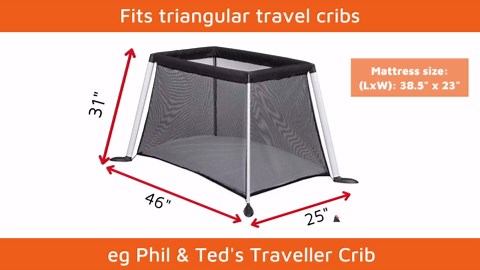 SnoozeShade Pack n Play & Travel Crib Blackout Cover | Blackout Crib Cover & Pack and Play Black Out Cover | Mom-Invented Safety Tested with Optimal Airflow