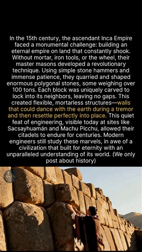 5.5K views · 72 reactions | Inca masons built earthquake-proof walls that could dance, a marvel of ancient engineering. #ancienthistory #archaeology #history | GoodScience | Facebook