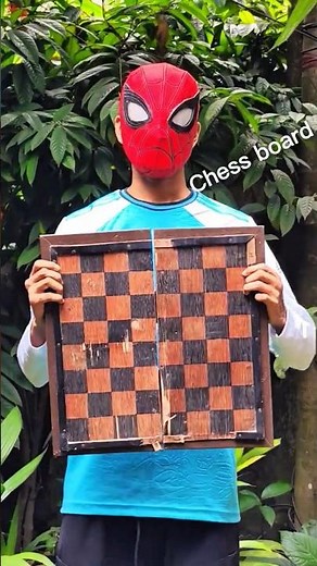 I made a wooden Chess board ♟️ #diy #artzarc #chessboard #artandcraft