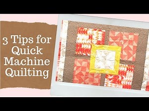 3 Tips for Efficient Machine Quilting - How to pick designs for quick and easy quilting