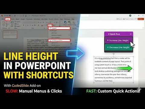 Stop Using Menus! Change Line Height Instantly in PowerPoint - CodedSlide Addon