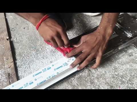 Upvc window lock cutting process 