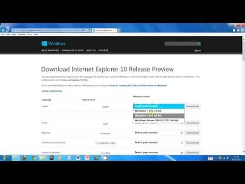 how to download Internet Explorer 10 Release Preview for windows 7