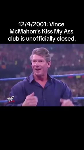 On this Day in Pro Wrestling History: 12/4/2001 – Vince McMahon’s Kiss My Ass club is unofficially closed when McMahon is forced by The Rock to kiss Rikishi’s ass on SmackDown. #prowrestling #wrestling #wwe #wwetiktok