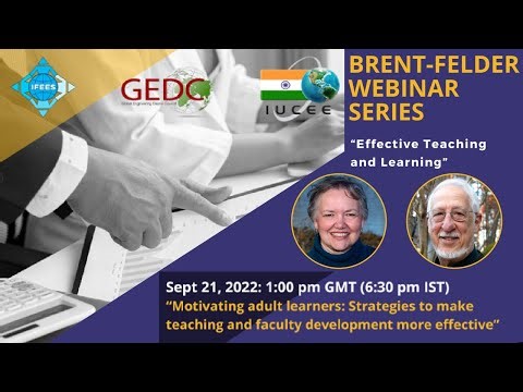 Motivating Adult Learners: Strategies to Make and Faculty Development More Effective