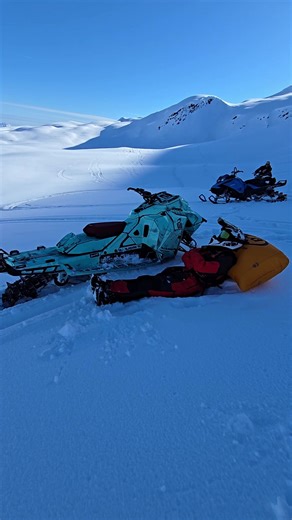 The BCA avy pack is a life saver! It saved this mans life!! he was tired and needed a pillow. #bca #avalance #mountains #skidoo @All_Alaskan_Tv