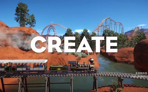 游乐园模拟游戏：Planet Coaster过山车之星 Mac中文版
