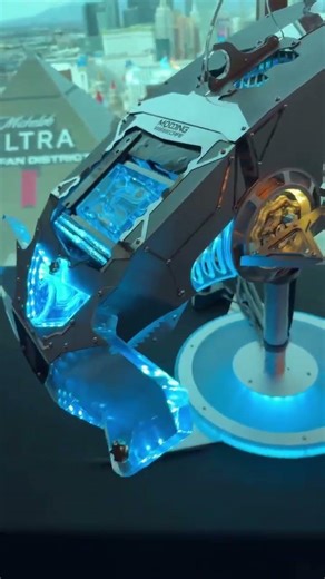 Who’s got an aquarium for this shark? By modding at the bitspower booth here at #CES2026 #PCBuild