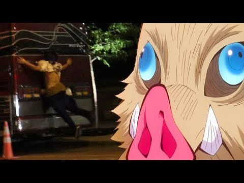 Demon Slayers go out to Drink! (Inosuke Cosplay Crack)