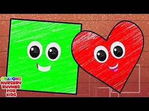 The Shapes Song | Learn Shapes For Kids | Crayons Nursery Rhymes and Baby Songs | Educational Video