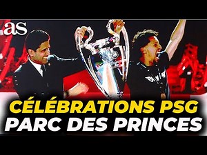 CÉLÉBRATION complète du PSG au PARC DES PRINCES: FÊTE DE LA LIGUE DES CHAMPIONS à PARIS