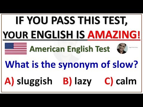 American English Vocabulary & Grammar Quiz🌟If you pass this test your English is Amazing!