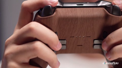 eXtremeRate Replacement Bottom Shell Case for Xbox Elite Series 2 Controller, Textured Red Non-Slip Back Housing Shell, 3D Splashing Cover for Xbox Elite Series 2 Core Wireless Controller Model 1797