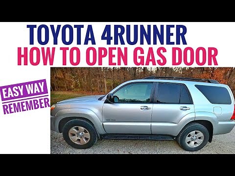 How to Open GAS DOOR Toyota 4Runner Easy Way to Remember Trick