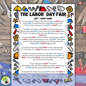 Labor Day Left-right Game Printable, Labor Day Word Game Party Activity for Kids, Holiday Left-right Word Game, Pass the Prize Game - Etsy