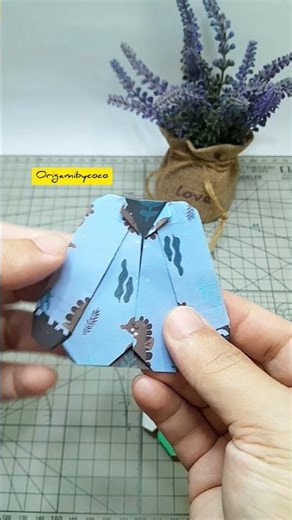 Origami Jaket / Paper Jacket #diy #origami #papercraft #easyorigami #paper #craft #jaket #jacket
