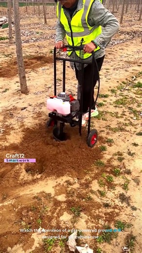 Digging Tree Planting Holes with a Ground Drill