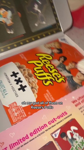 TXT CEREAL UNBOXING HOW TF IS THIS REAL😭😭 I GOT TXT CEREAL PR TY GENERAL MILLS😭😭😭 #beomgyuiwantusobad #beomgyu #soobin #yeonjun #taehyun #hueningkai #tomorrow_x_together #txt #tomorrowxtogether #kpop #kpopfyp #txtcereal