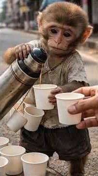 baby monkey gifted dress to his mom☺️☺️ #emotionalshorts #trendingshorts