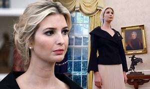Ivanka Trump looks solemn as she listens in on Donald's meeting