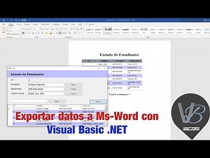 Exportar datos de Datagridview a Word con Visual Basic .NET