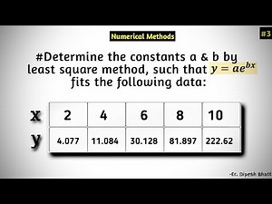 Curve fitting- Exponential function (y=a.e^bx) | Numerical Methods | Dipesh Bhatt | TU, PU, PoU