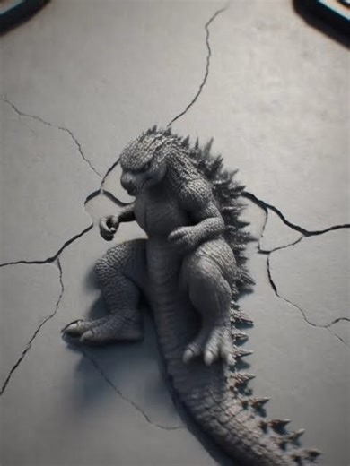 “Tiny Godzilla Awakens! Epic 8K Cinematic Stamp Animation (Mind-Blowing VFX)