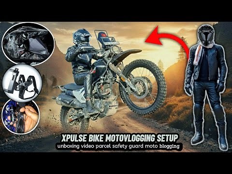XPULSE BIKE MOTOVLOGGING SETUP\runboxing video parcel safety guard moto blogging Rider Banti Thakare