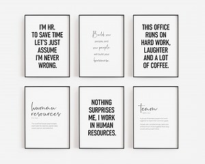 HR Office Decor, Set of 6 PRINTABLES, Human Resources Humor, Funny HR Appreciation, Hr Department Posters, Downloadable Prints, Hr Team Gift - Etsy