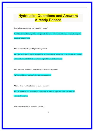 Hydraulics Questions and Answers Already Passed3285 636x882