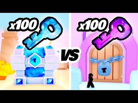 100 Secret Keys vs 100 Crystal Keys - Which gives better loot? (Pet Sim 99)