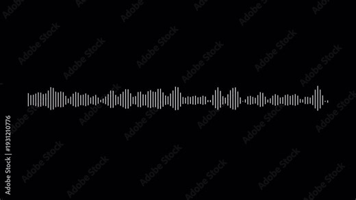 Sound Wave Animation Isolated on Transparent Background, Abstract Wave Motion Equalizer in 4K – Audio Lines, Audio Sound Waveform Spectrum Animation for Music Visualizer and and Digital Media Projects