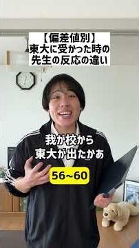 【偏差値別】東大に受かった時の先生の反応の違い#shorts