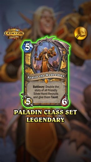 ⚔️ ☀️ Create a powerful Silver Hand Recruit army with this new Paladin Class set and buff 'em up with Arator the Redeemer! Who's excited to fill their board with some holy light? #Hearthstone #Warcraft #Gaming