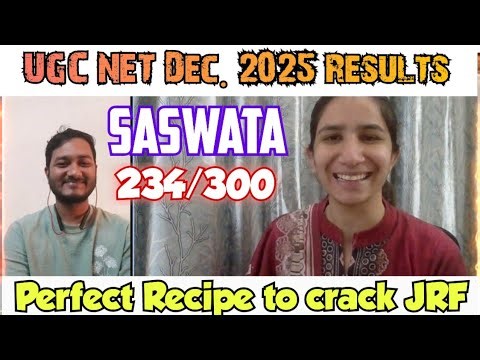 Perfect Strategy | How to crack UGC NET JRF June 2026 | Saswata 234 Marks ‪@InculcateLearning‬
