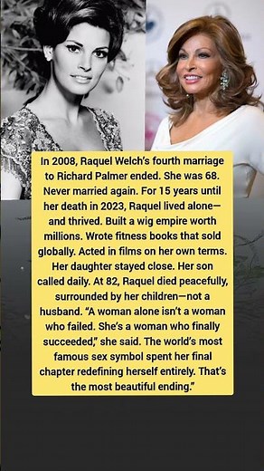 Raquel Welch’s Powerful Final Chapter | Her Life, Legacy & Beautiful Ending