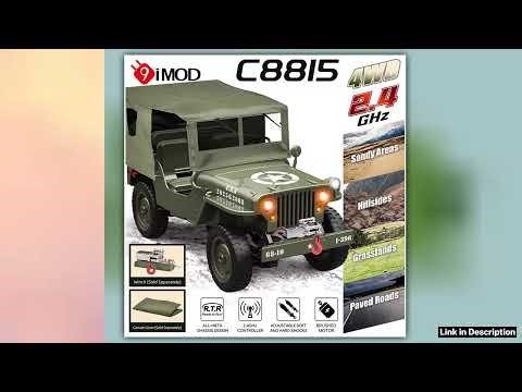 9IMOD C8815 RC Car Jeep 24GHZ 4WD 17G Servo 50M Distance MultiPurpose OffRoad Car For SandyAreas