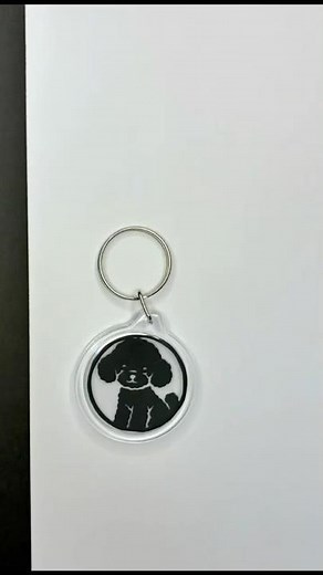 今回はトイプードルの切り絵キーホルダーを作りました！＃切り絵#ハンドメイド＃キーホルダー #diy