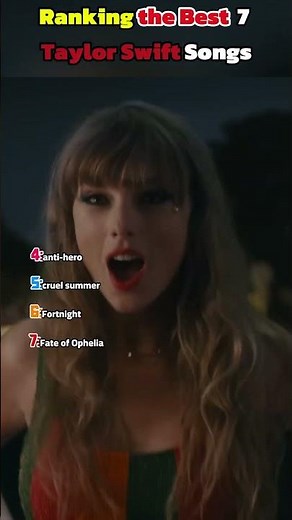 Ranking the Best 7 Taylor Swift Songs Ever! #shorts