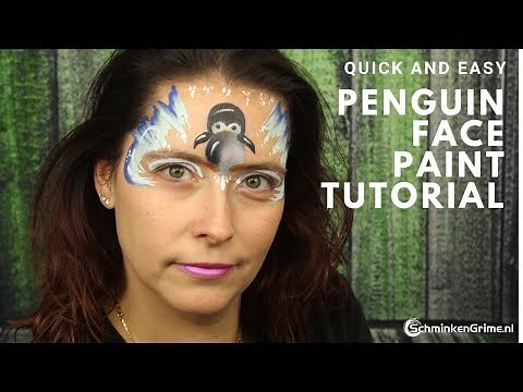 Penguin Face Paint Tutorial | Quick Face Paint Tutorial | 2 Minute Face Paint