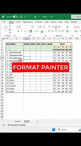 Format Painter Excel #excel #tipsexcel #trikexcel #tutorialexcel #belajarexcel #belajarkomputer #belajarlaptop #belajarword #belajarngetik #tipscerdas #ilmunetworking #tutorial #tipsdantrik | Panglima Tutorial