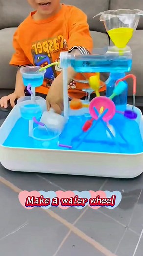 Make a funny water wheel 🎡#diy #waterwheel #funny #handmade #craft #fyp #toy